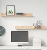 VidaXL Wandkasten 2 st 80x11x9 cm massief grenenhout