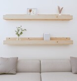 VidaXL Wandschappen 2 st 110x12x9 cm massief grenenhout