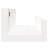 VidaXL Wandschappen 2 st 50x12x9 cm massief grenenhout wit