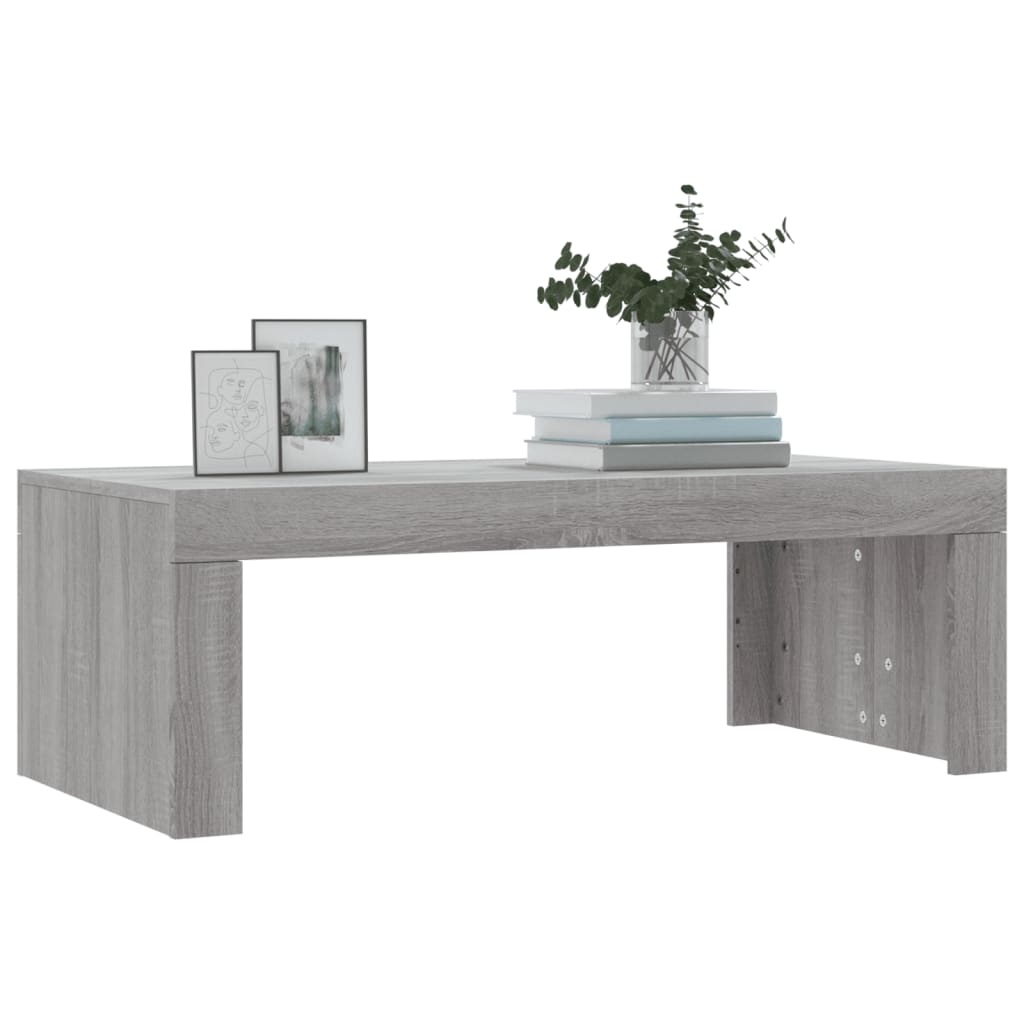 VidaXL Salontafel 102x50x36 cm bewerkt hout grijs sonoma eikenkleurig