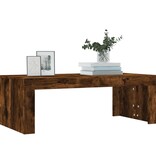 VidaXL Salontafel 102x50x36 cm bewerkt hout gerookt eikenkleurig