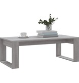 VidaXL Salontafel 102x50x35 cm bewerkt hout grijs sonoma eikenkleurig
