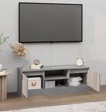 VidaXL Tv-meubel met deur 102x30x36 cm grijs sonoma eikenkleurig