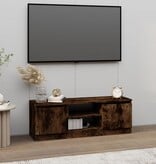 VidaXL Tv-meubel met deur 102x30x36 cm gerookt eikenkleurig