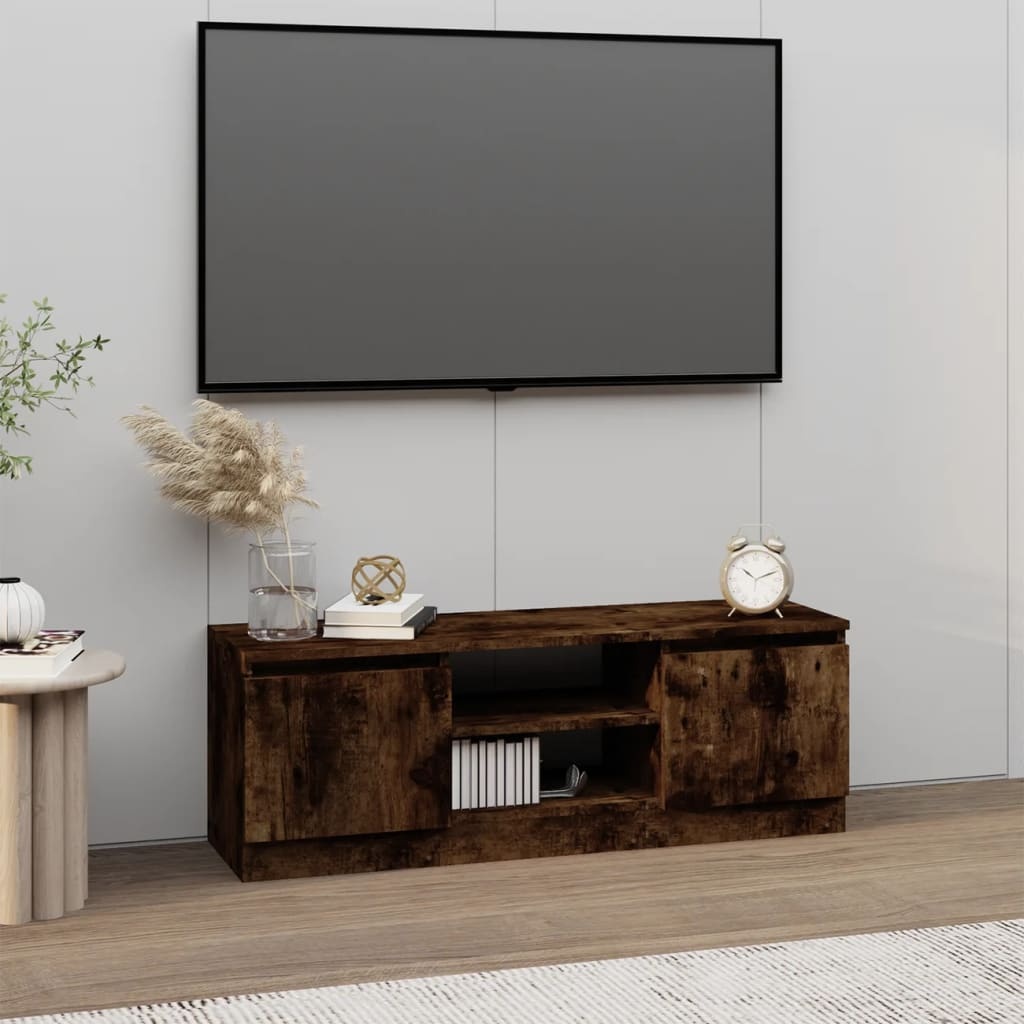 VidaXL Tv-meubel met deur 102x30x36 cm gerookt eikenkleurig