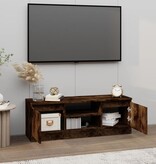 VidaXL Tv-meubel met deur 102x30x36 cm gerookt eikenkleurig