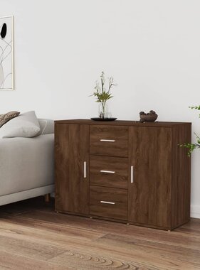 VidaXL Dressoir 91x29,5x65 cm bewerkt hout bruineikenkleurig