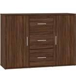 VidaXL Dressoir 91x29,5x65 cm bewerkt hout bruineikenkleurig