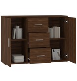 VidaXL Dressoir 91x29,5x65 cm bewerkt hout bruineikenkleurig