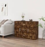VidaXL Dressoir 91x29,5x65 cm bewerkt hout gerookt eikenkleurig