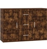 VidaXL Dressoir 91x29,5x65 cm bewerkt hout gerookt eikenkleurig