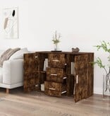 VidaXL Dressoir 91x29,5x65 cm bewerkt hout gerookt eikenkleurig