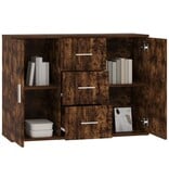 VidaXL Dressoir 91x29,5x65 cm bewerkt hout gerookt eikenkleurig