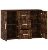 VidaXL Dressoir 91x29,5x65 cm bewerkt hout gerookt eikenkleurig