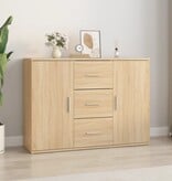VidaXL Dressoir 91x29,5x65 cm bewerkt hout sonoma eikenkleurig