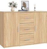 VidaXL Dressoir 91x29,5x65 cm bewerkt hout sonoma eikenkleurig