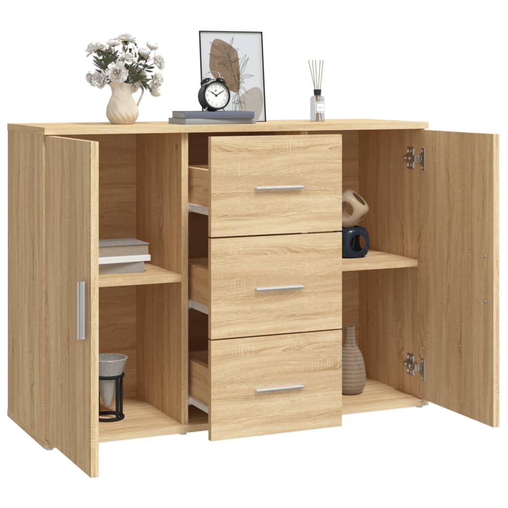 VidaXL Dressoir 91x29,5x65 cm bewerkt hout sonoma eikenkleurig