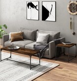 VidaXL Salontafels 2 st bewerkt hout gerookt eikenkleurig