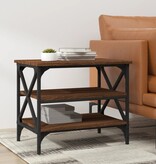 VidaXL Bijzettafel 55x38x45 cm bewerkt hout bruin eikenkleur