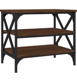 VidaXL Bijzettafel 55x38x45 cm bewerkt hout bruin eikenkleur