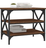 VidaXL Bijzettafel 55x38x45 cm bewerkt hout bruin eikenkleur