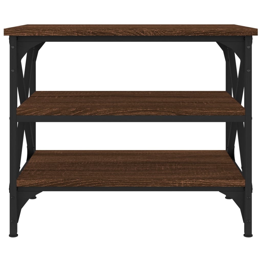 VidaXL Bijzettafel 55x38x45 cm bewerkt hout bruin eikenkleur