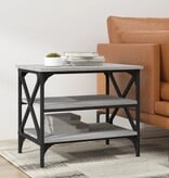 VidaXL Bijzettafel 55x38x45 cm bewerkt hout grijs sonoma eikenkleurig