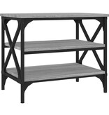 VidaXL Bijzettafel 55x38x45 cm bewerkt hout grijs sonoma eikenkleurig