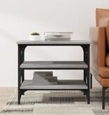 VidaXL Bijzettafel 55x38x45 cm bewerkt hout grijs sonoma eikenkleurig