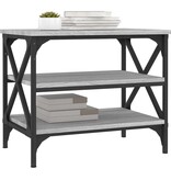 VidaXL Bijzettafel 55x38x45 cm bewerkt hout grijs sonoma eikenkleurig