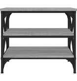 VidaXL Bijzettafel 55x38x45 cm bewerkt hout grijs sonoma eikenkleurig