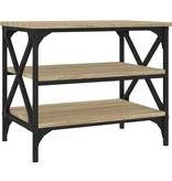 VidaXL Bijzettafel 55x38x45 cm bewerkt hout sonoma eikenkleurig