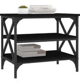 VidaXL Bijzettafel 55x38x45 cm bewerkt hout zwart