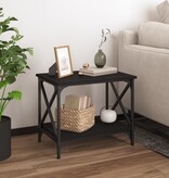 VidaXL Bijzettafel 55x38x45 cm bewerkt hout zwart