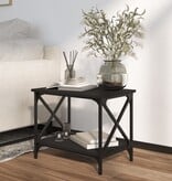VidaXL Bijzettafel 55x38x45 cm bewerkt hout zwart