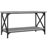 VidaXL Salontafel 80x45x45 cm bewerkt hout en ijzer grijs sonoma eiken