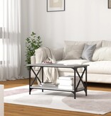 VidaXL Salontafel 80x45x45 cm bewerkt hout en ijzer grijs sonoma eiken