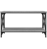 VidaXL Salontafel 80x45x45 cm bewerkt hout en ijzer grijs sonoma eiken