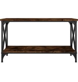 VidaXL Salontafel 80x45x45 cm bewerkt hout en ijzer gerookt eikenkleur