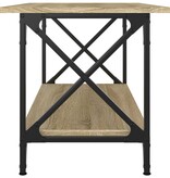 VidaXL Salontafel 80x45x45 cm bewerkt hout en ijzer sonoma eikenkleur