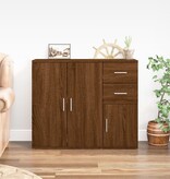 VidaXL Dressoir 91x29,5x75 cm bewerkt hout bruin eikenkleur