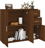 VidaXL Dressoir 91x29,5x75 cm bewerkt hout bruin eikenkleur