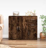 VidaXL Dressoir 91x29,5x75 cm bewerkt hout gerookt eikenkleurig