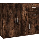 VidaXL Dressoir 91x29,5x75 cm bewerkt hout gerookt eikenkleurig