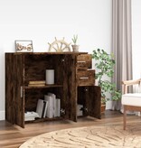 VidaXL Dressoir 91x29,5x75 cm bewerkt hout gerookt eikenkleurig