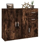 VidaXL Dressoir 91x29,5x75 cm bewerkt hout gerookt eikenkleurig