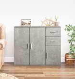 VidaXL Dressoir 91x29,5x75 cm bewerkt hout betongrijs