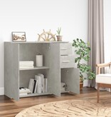 VidaXL Dressoir 91x29,5x75 cm bewerkt hout betongrijs
