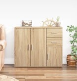 VidaXL Dressoir 91x29,5x75 cm bewerkt hout sonoma eikenkleurig