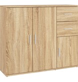 VidaXL Dressoir 91x29,5x75 cm bewerkt hout sonoma eikenkleurig